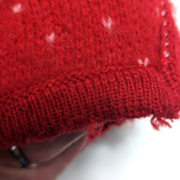 Vtg Tally-Ho Cardigan Sweater Sz XL Red Black Nordic Folk Christmas Holiday - Picture 5 of 6